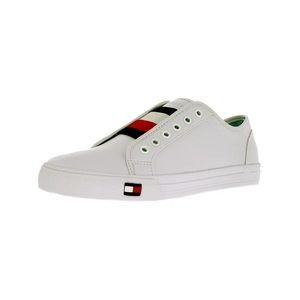 TOMMY HILFIGER | Women's Anni White Multi Ankle-High Leather Fashion Sneaker